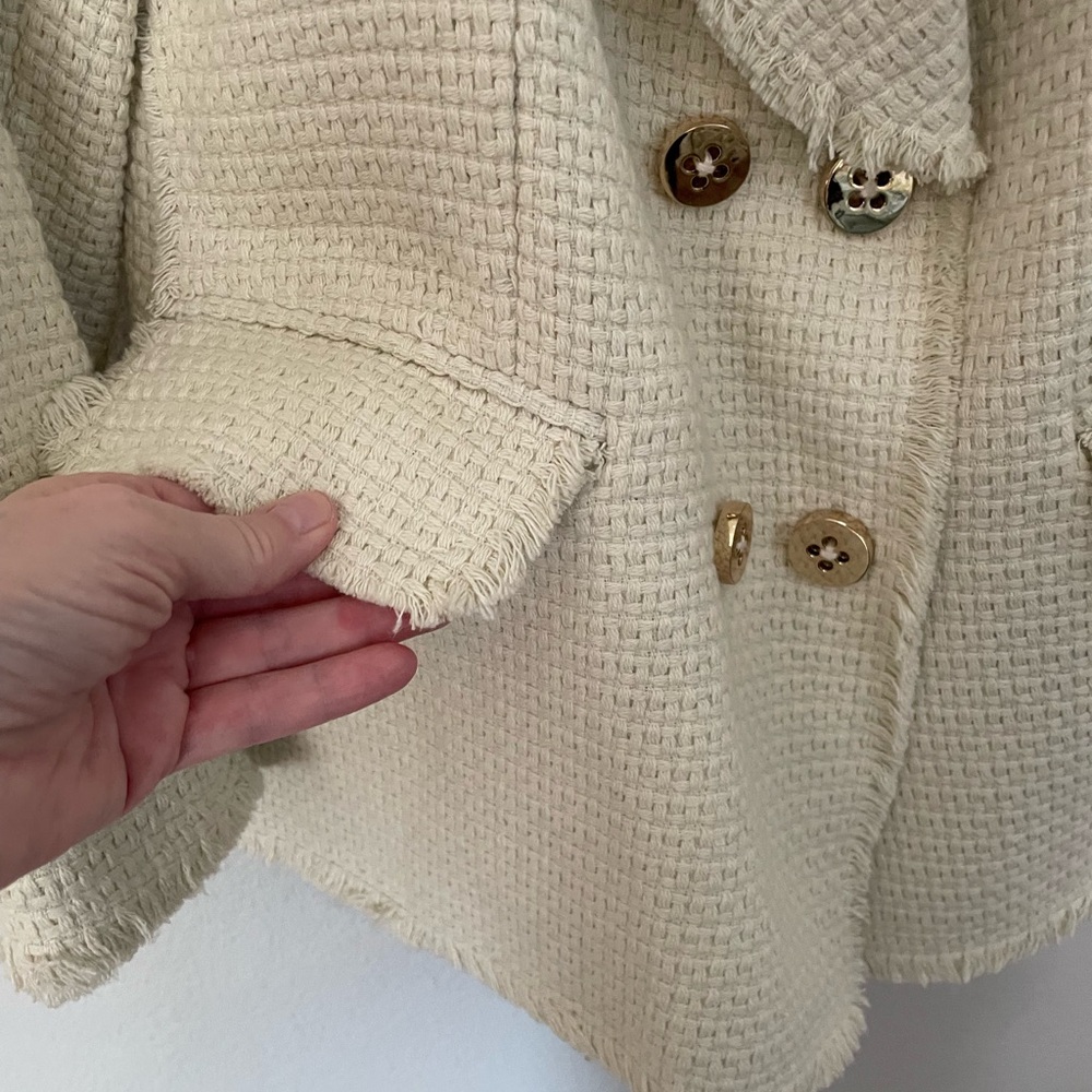 Gretchen Scott Cream Woven Blazer - Picture 4 of 10